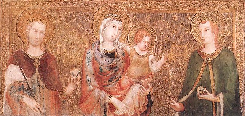 Simone Martini Madonna and Child between St Stephen and St Ladislaus